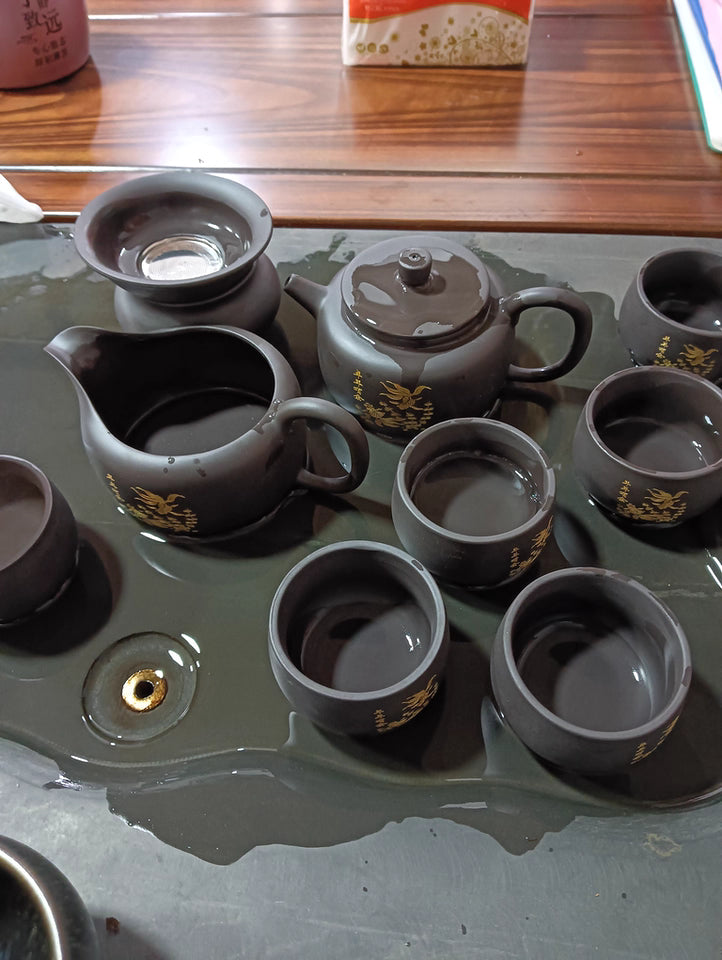 Tao Fuqi Household Purple Sand Kung Fu Tea Set A complete set of ceramic teapots. teacups. tea ceremonies - Image 5