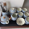 Blue and white porcelain Ru kiln tea set 2025 new tea table for making tea. a complete set of light luxury and high-end